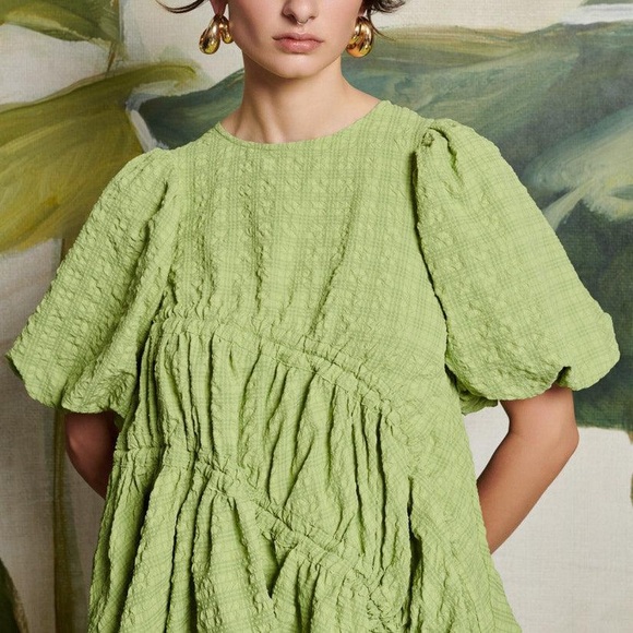 Green Ghospell Rushed Top - Picture 3 of 7